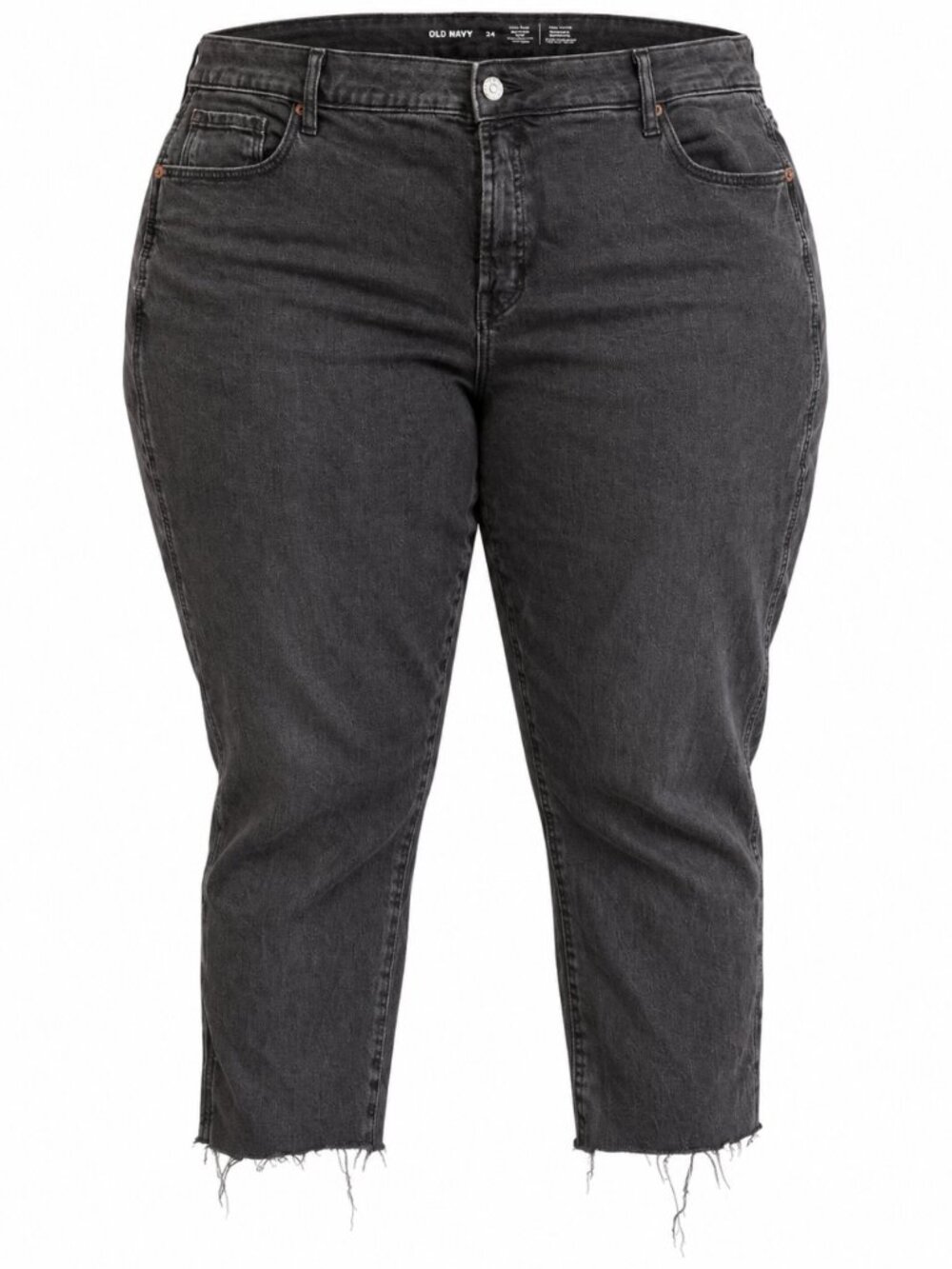 💖 2/40 Old Navy High Rise Vintage Slim Black Raw Hem Jeans Size 22